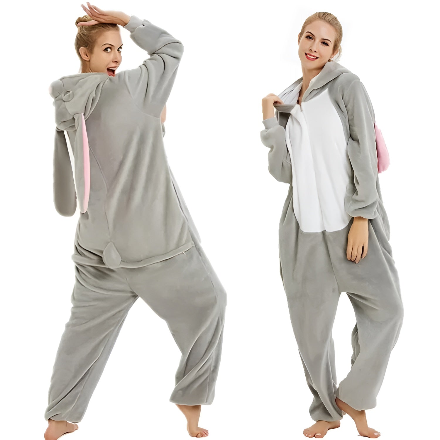 2 combinaisons pyjama lapin