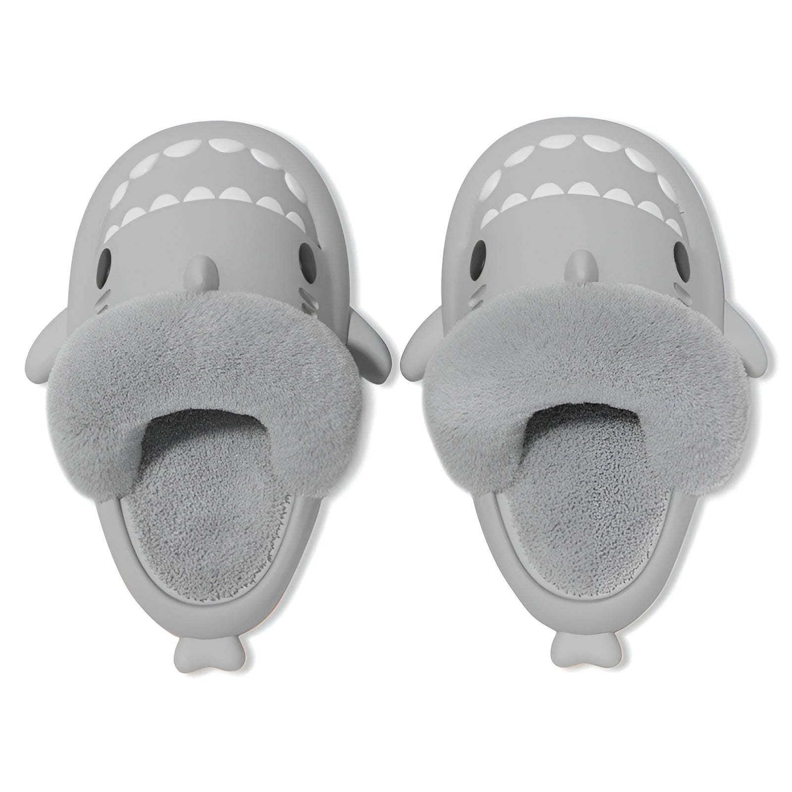 Chaussons Requin Fourrés taille basse gris