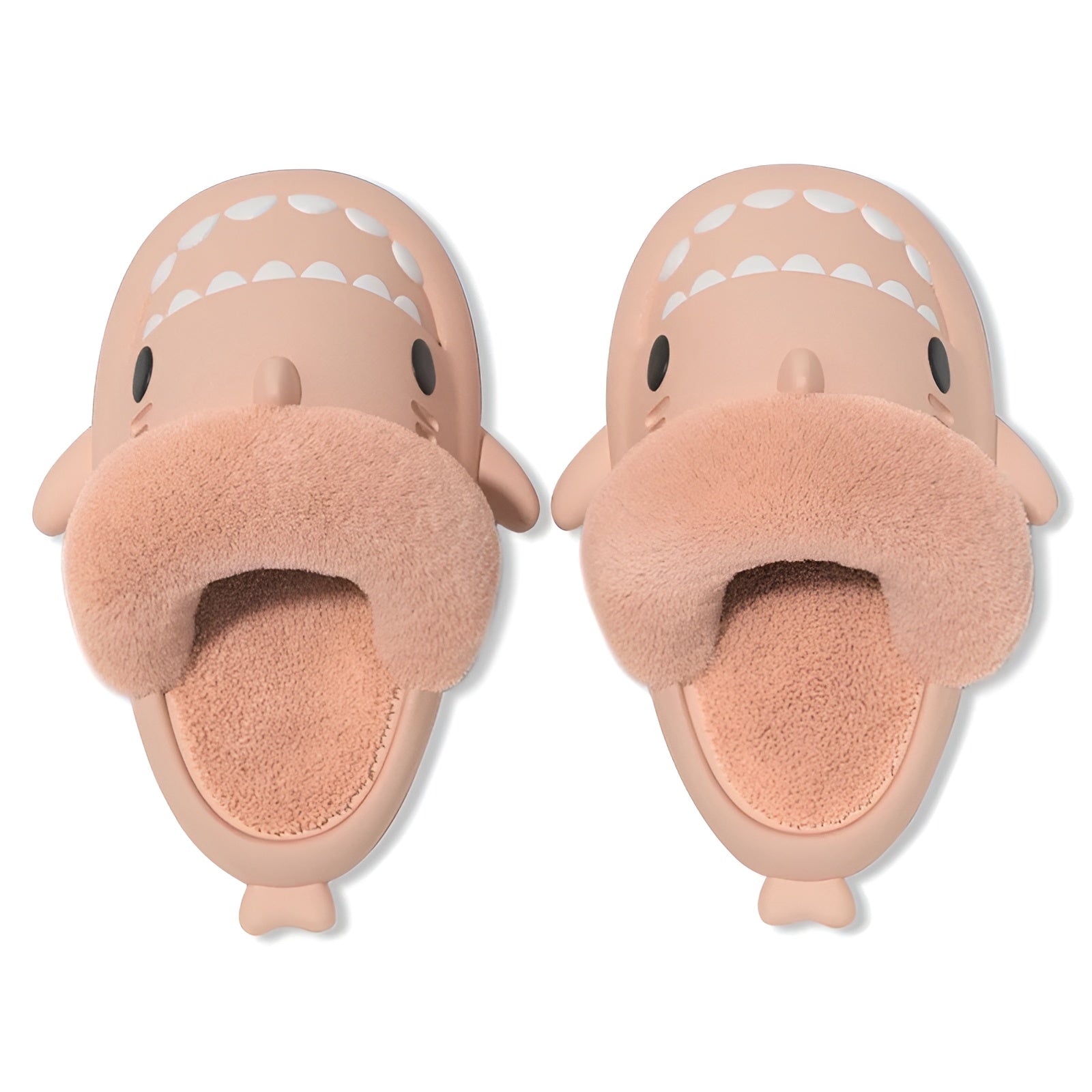 Chaussons Requin Fourrés taille basse rose