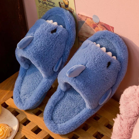 Chaussons Sandales Requin Peluches bleu