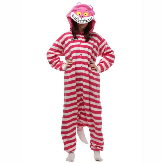 photo d'une femme portant une Combinaison Pyjama Chat Rose 