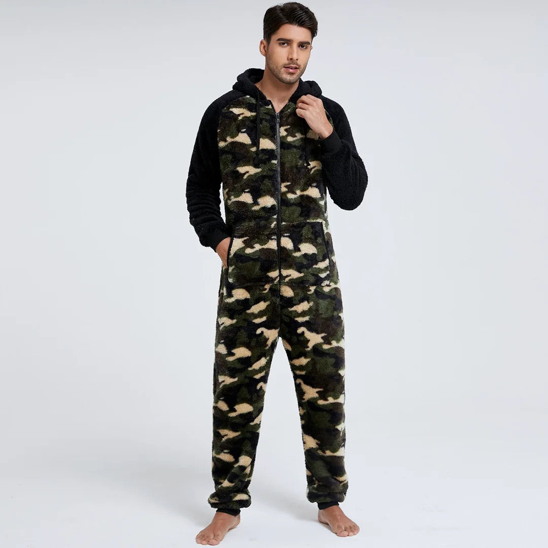 Pyjama Combinaison camouflage à Capuche pour Homme