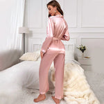 Pyjama Satiné Rose pour Femme - Vignette | Sleepizz