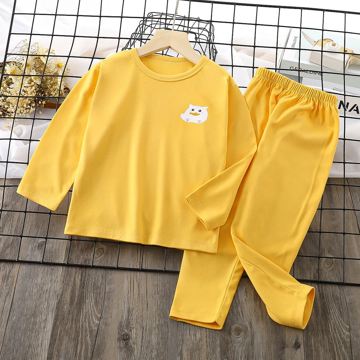 Pyjama Uni pour Enfants jaune 