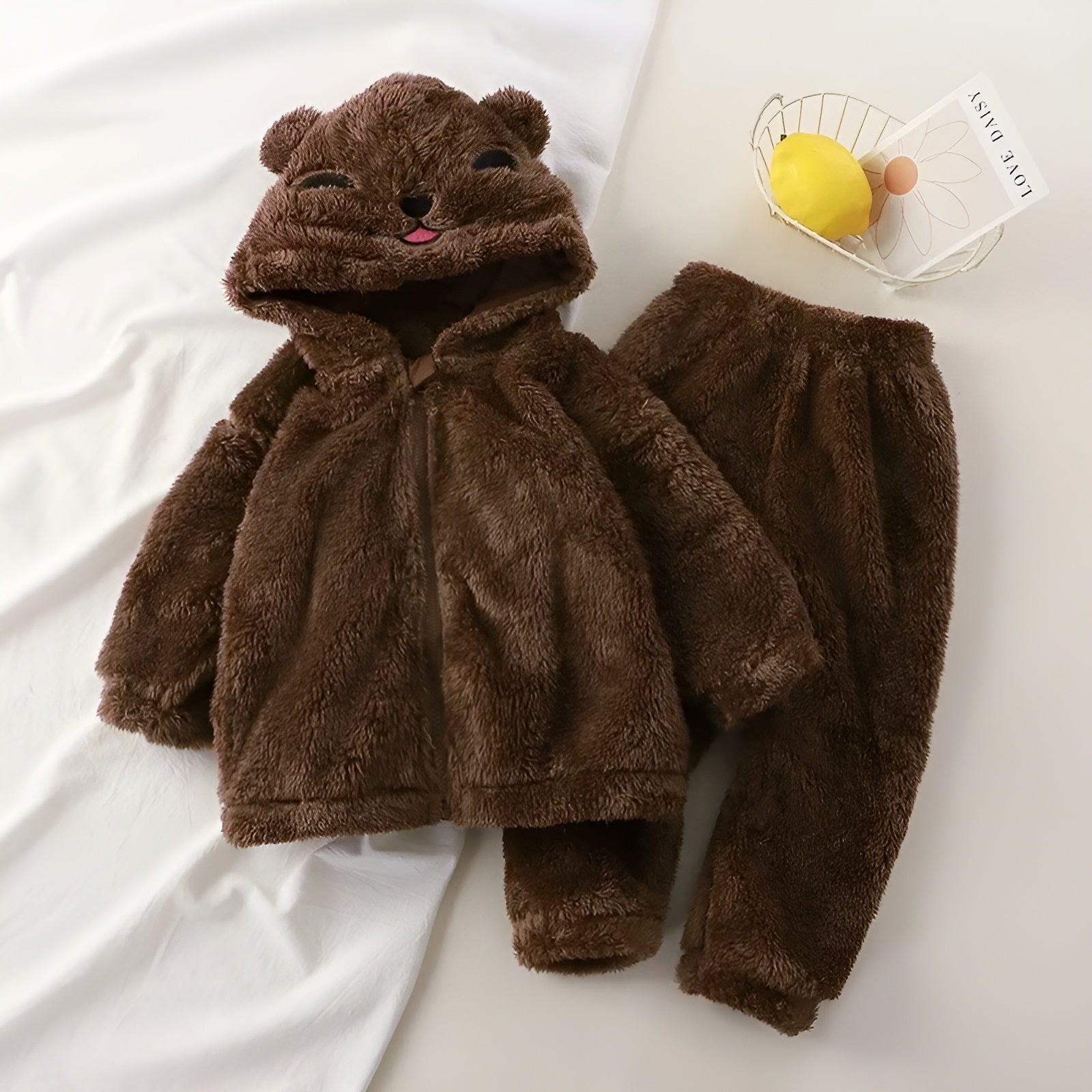 Pyjama à Capuche pour Enfant ours brun 