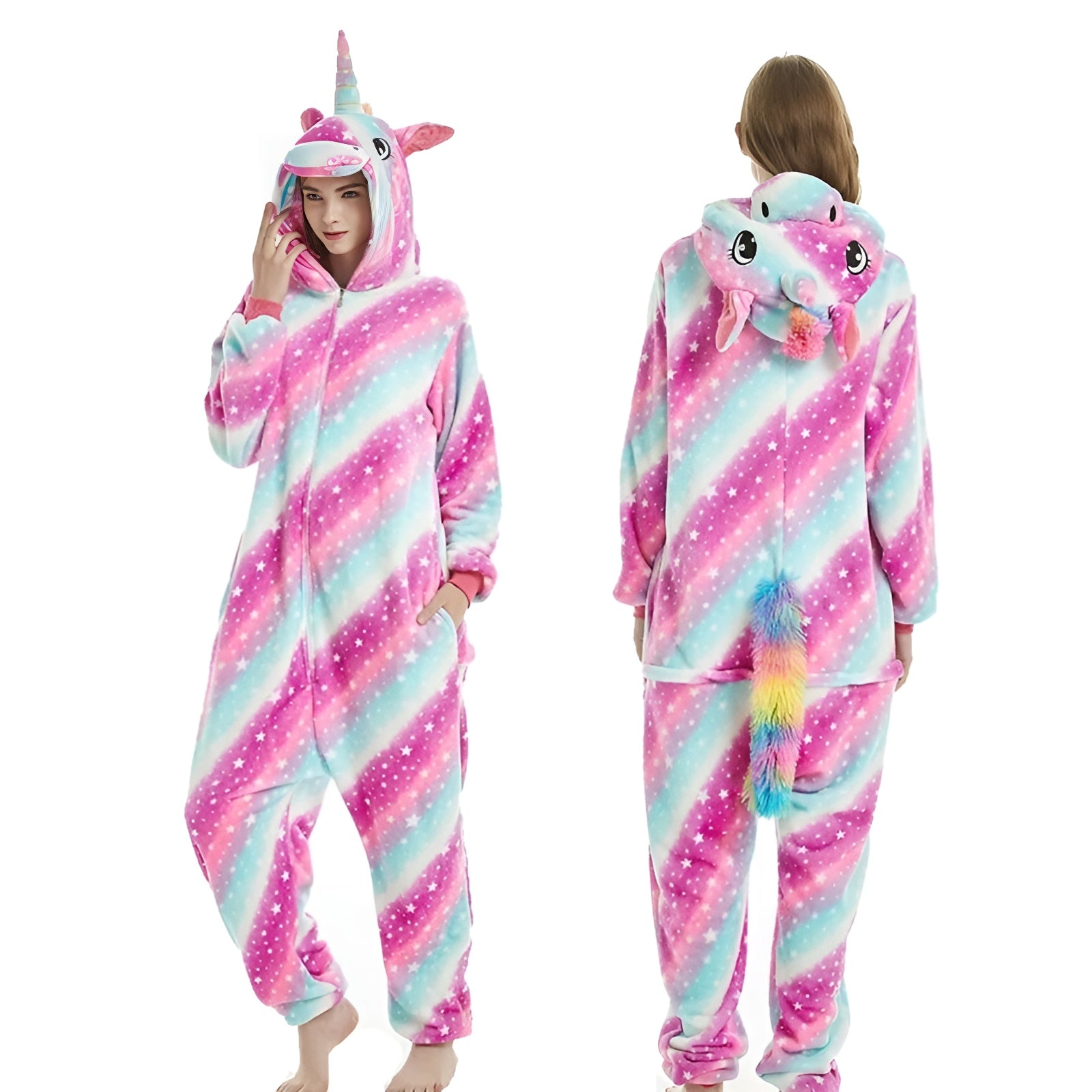 Pyjama combinaison licorne rose