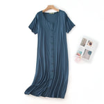 Robe de nuit mi-longue unie - Vignette | Sleepizz