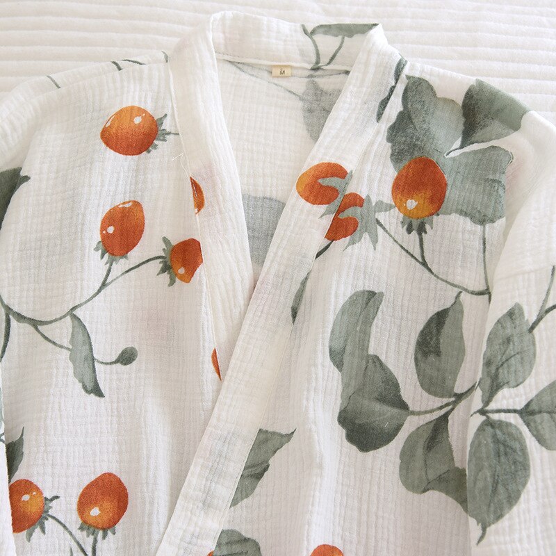 kimono japonais pyjama en coton avec motif de fruits