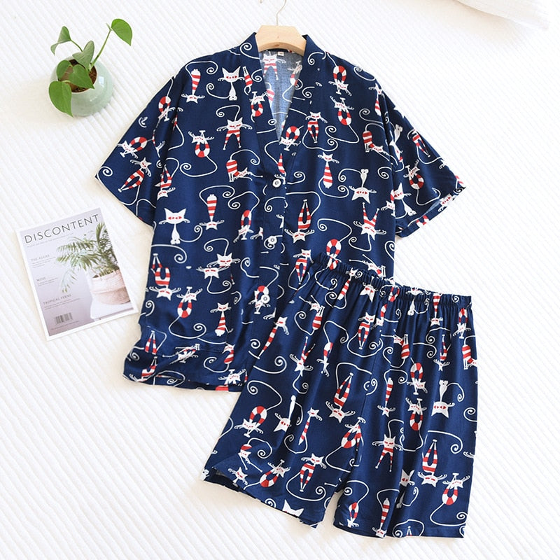 ensemble pyjama femme avec motifs chat