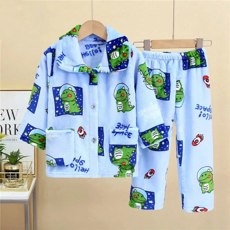 ensemble pyjama dinosaure pour enfant avec fusées