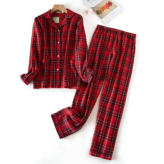 pyjama à carreaux rouge